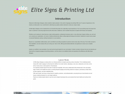 elitesignsglasgow.co.uk snapshot