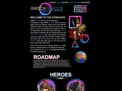 greek-heroes.com snapshot