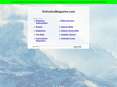 orthodoxmagazine.com snapshot
