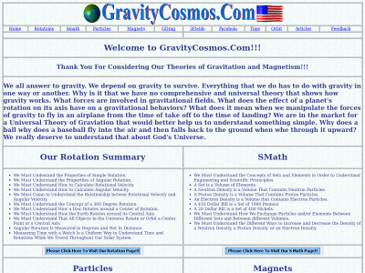gravitycosmos.com snapshot