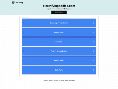 electrifyingbodies.com snapshot