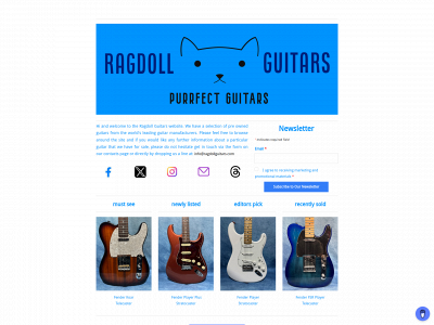 www.ragdollguitars.com snapshot