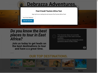 www.debrazzaadventures.co.ke snapshot