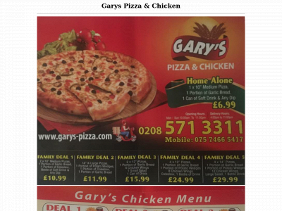 garys-pizza.com snapshot