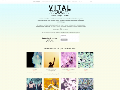 www.vitalthought.org snapshot