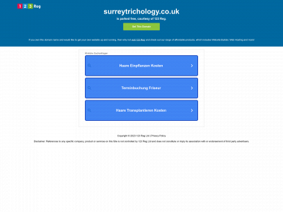 surreytrichology.co.uk snapshot