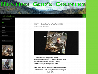huntinggodscountry.com snapshot