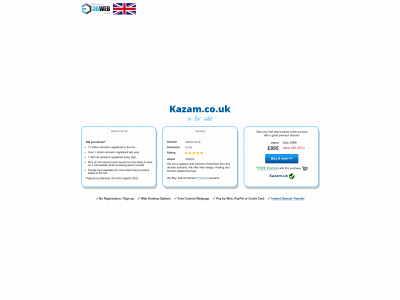kazam.co.uk snapshot