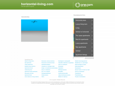 horizontal-living.com snapshot