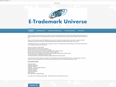 e-trademarkuniverse.com snapshot