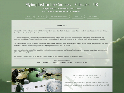 flyinginstructorcourses.co.uk snapshot