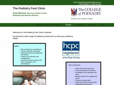thepodiatryfootclinic.co.uk snapshot