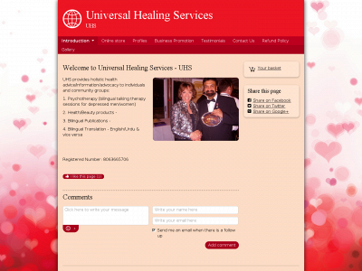universalhealingservices.co.uk snapshot