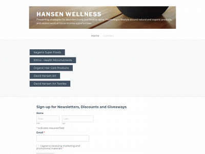 hansenwellness.com snapshot