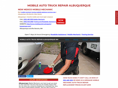 mobileautotruckrepairalbuquerque.com snapshot