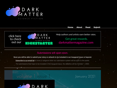 darkmattermagazine.com snapshot