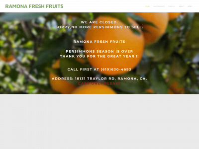 ramonafreshfruits.com snapshot