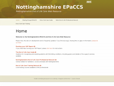 e-paccs.co.uk snapshot