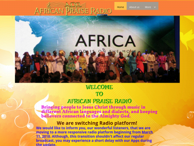 africanpraiseradio.com snapshot
