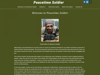 peacetimesoldier.com snapshot