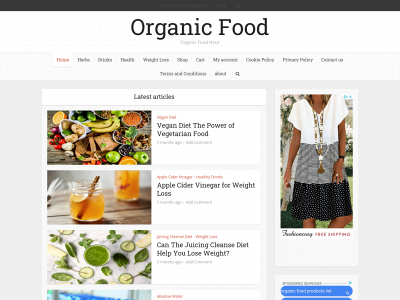 organicfoodhour.com snapshot