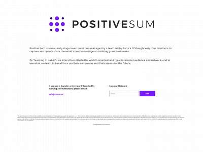 positivesumadvisors.com snapshot