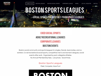 www.bostonsportsleagues.com snapshot