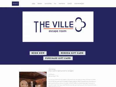 www.thevilleescaperoom.com snapshot