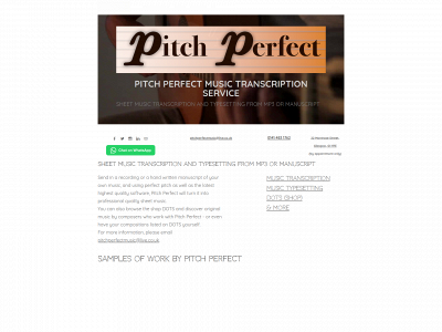 www.pitchperfectmusicservices.com snapshot