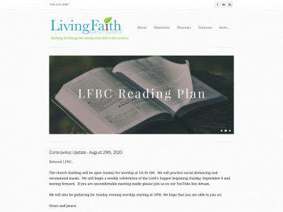 www.livingfaithbc.net snapshot