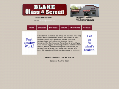 blakeglass.com snapshot