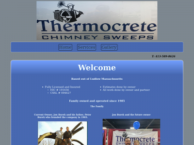 thermocretechimneysweep.com snapshot