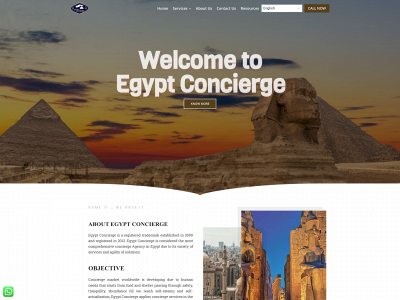 egyptconcierge.org snapshot