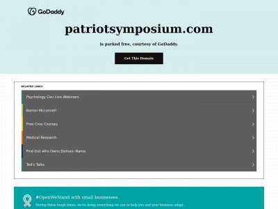 patriotsymposium.com snapshot