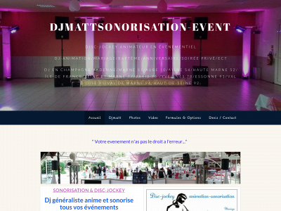 www.djmattsonorisation-event.com snapshot
