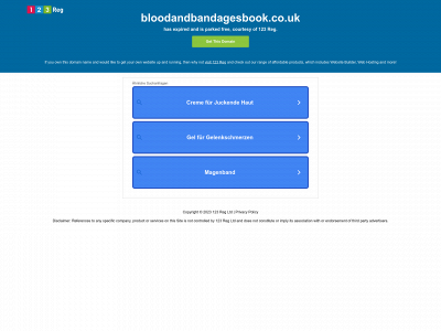 bloodandbandagesbook.co.uk snapshot