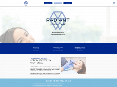 radiant-dental.com snapshot