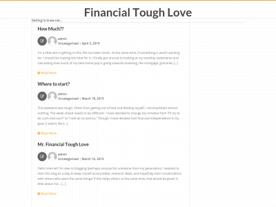 financialtoughlove.com snapshot