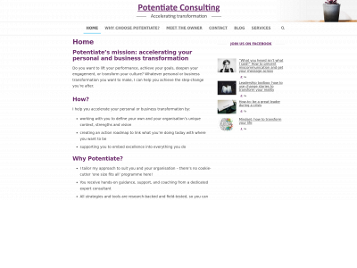 potentiateconsulting.com snapshot