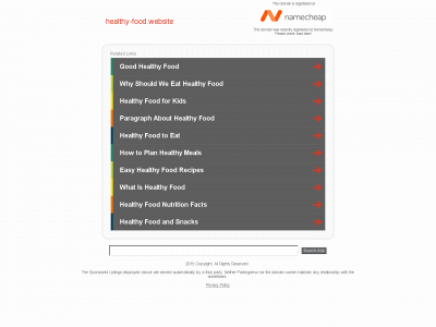 healthy-food.website snapshot
