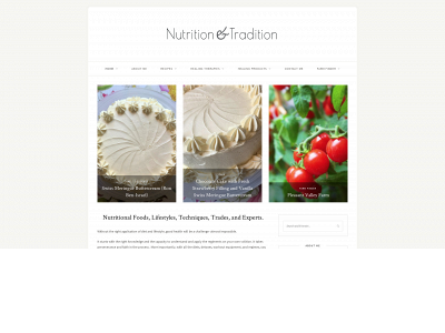 nutritionandtradition.com snapshot