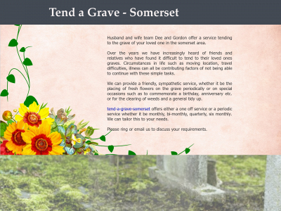 tend-a-grave-somerset.co.uk snapshot