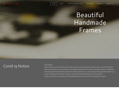 www.artisan-frames.com snapshot