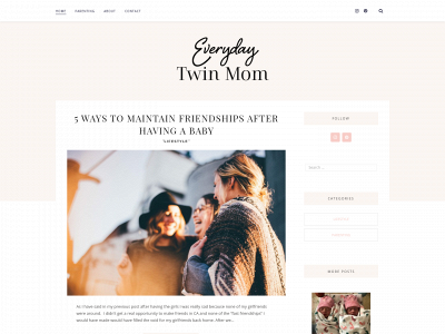 everydaytwinmom.com snapshot