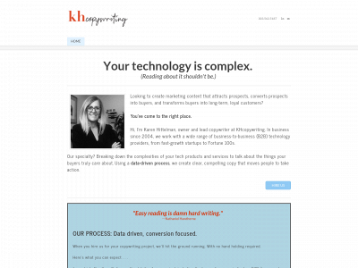 www.khcopywriting.com snapshot