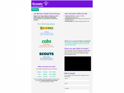 bomerescouts.org.uk snapshot