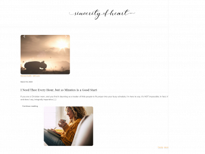 sincerityofheart.com snapshot