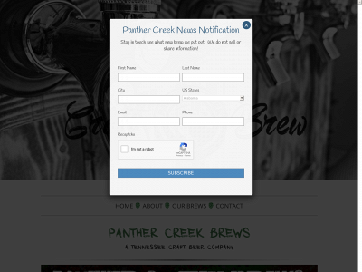 panthercreekbrews.com snapshot