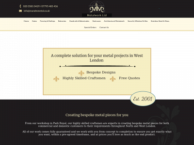 mandmmetal.co.uk snapshot
