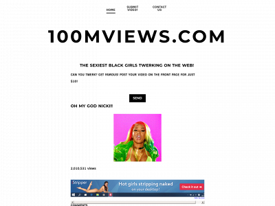 www.100mviews.com snapshot